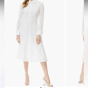 Love By Design White Lace Long Sleeve Dress